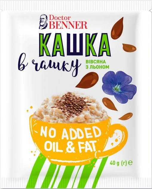 Каша вівсяна з льоном Doctor Benner, 40 г