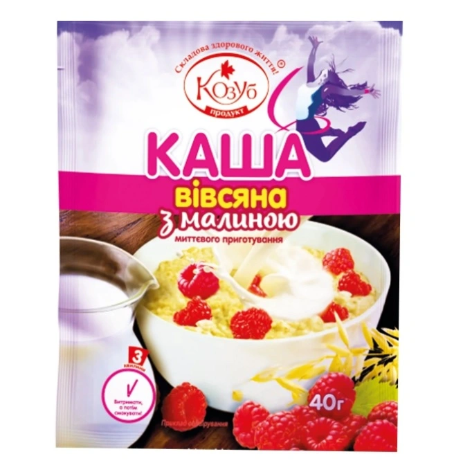 Каша швидкого приготування малина Козуб, 40 г