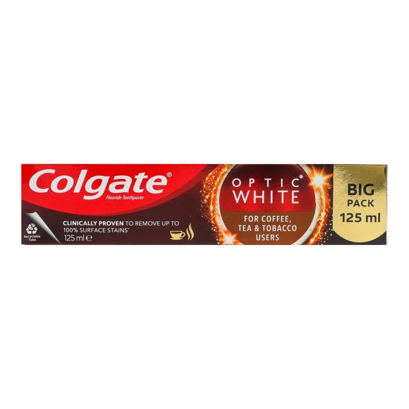 Паста зубна Optic White чай кава табак Colgate, 125 мл