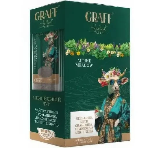 Чай трав&#039;яний Альпійський луг Graff, 2.5*15 шт/уп.