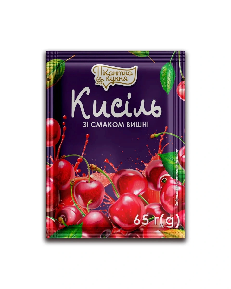 Кисіль зі смаком вишні Пікантна Кухня, 65 г