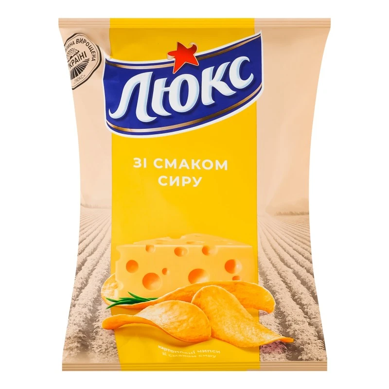 Чіпси зі смаком сиру Люкс, 105 г