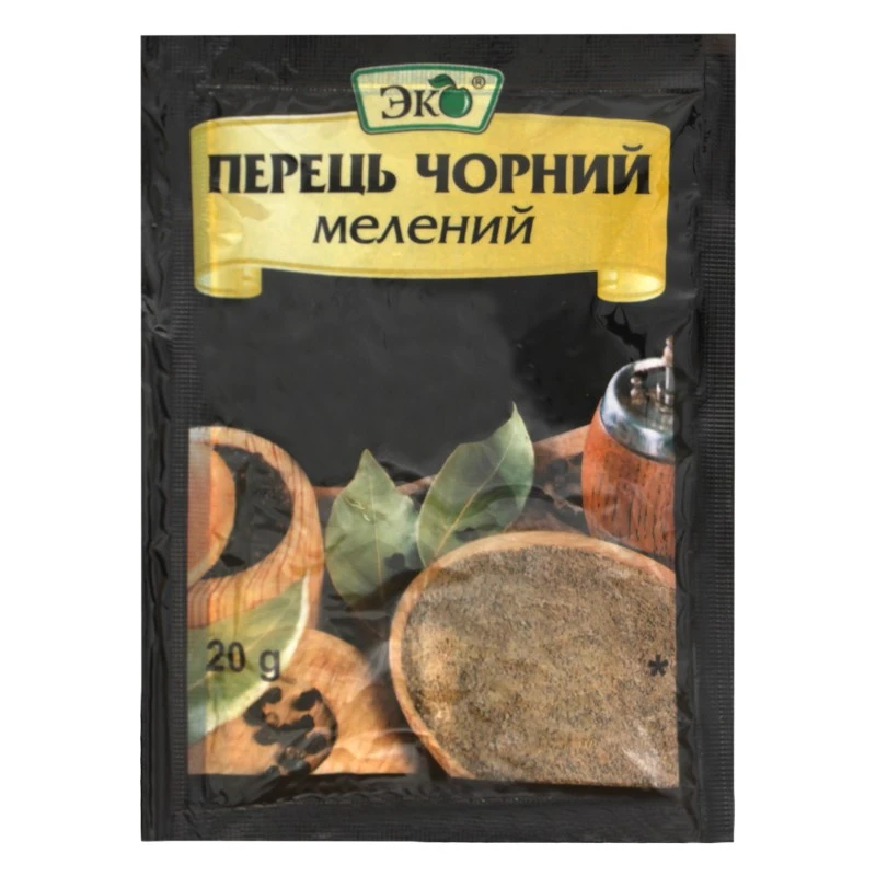Перець чорний мелений Еко, 20 г