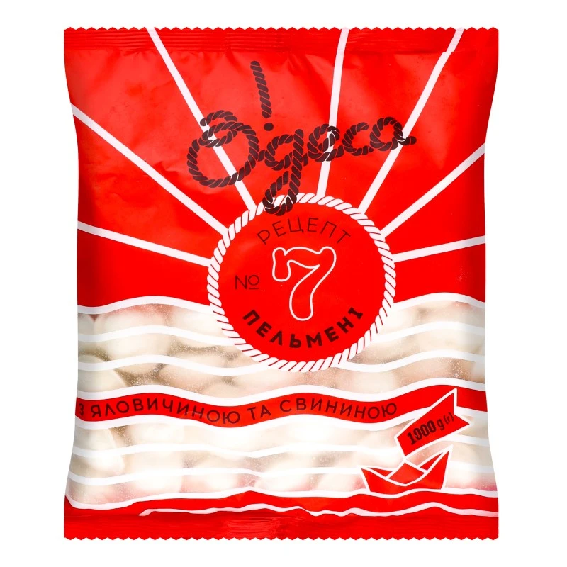 Пельмені з яловичиною та свининою Рецепт 7 О!деса, 1 кг