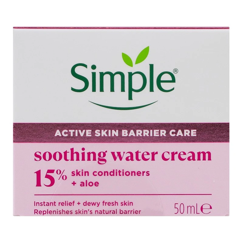 Крем заспокійливий з алое та кондиціонерами для шкіри Active skin barrier care Simple 50мл