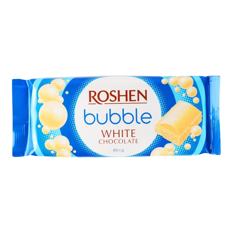 Шоколад пористий White Bubble Roshen, 80 г