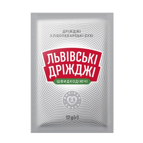 Дріжджі сухі швидкодіючі Львівські дріжджі, 12 г