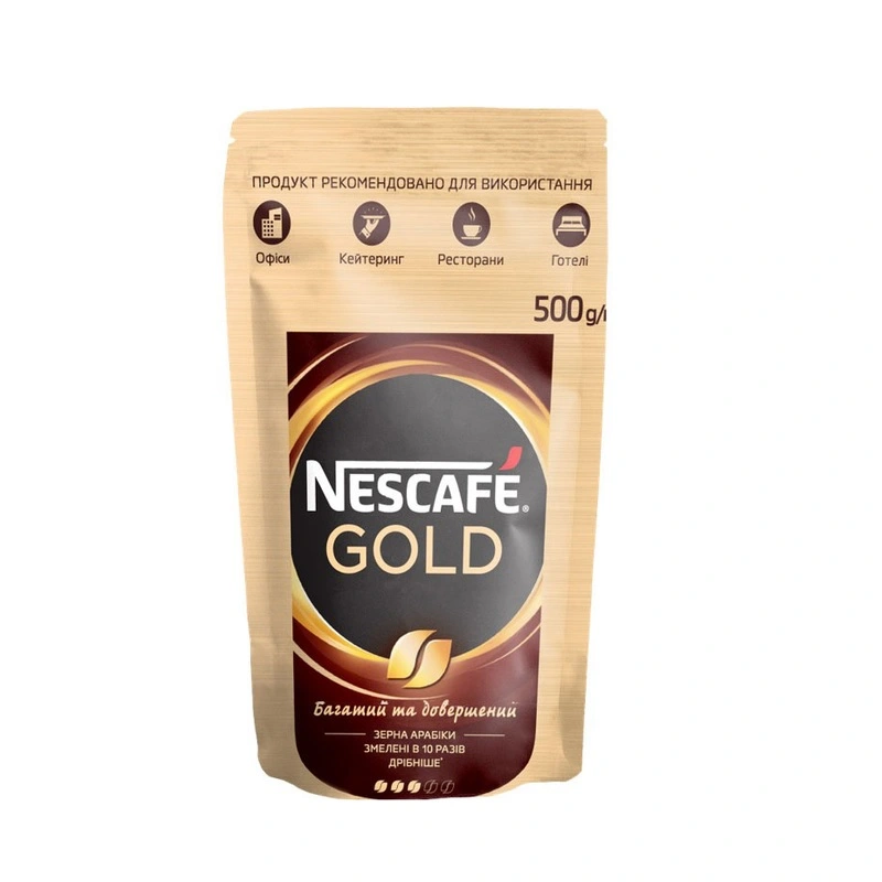 Кава натуральна розчинна сублімована Nescafe Gold д/п 500г