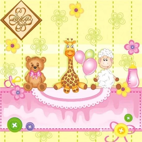 Серветка столова 33*33 см, 3 шари,  Luxy, 18шт