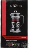 Френч-прес 0.6л з корозійностійкої сталі та пластику, колба-скло 11634-600 Lessner, шт