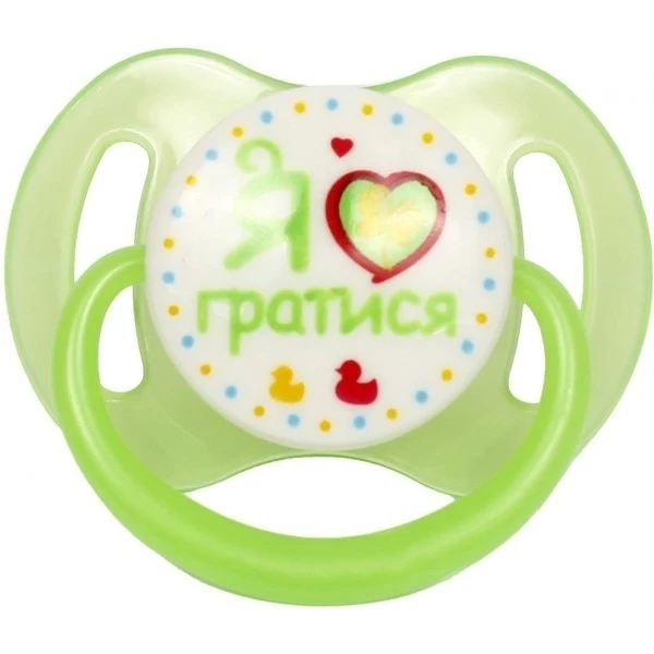 Пустушка силіконова кругла 6-12+ місяців Курносики, шт