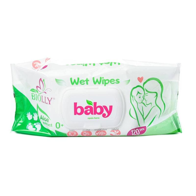 Вологі серветки Aloe Baby Wet Wipes, 120 шт/уп.