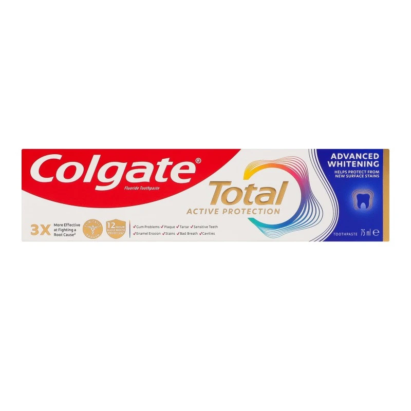 Зубна паста Комплексне відбілювання Advanced whitening Total Colgate, 75мл