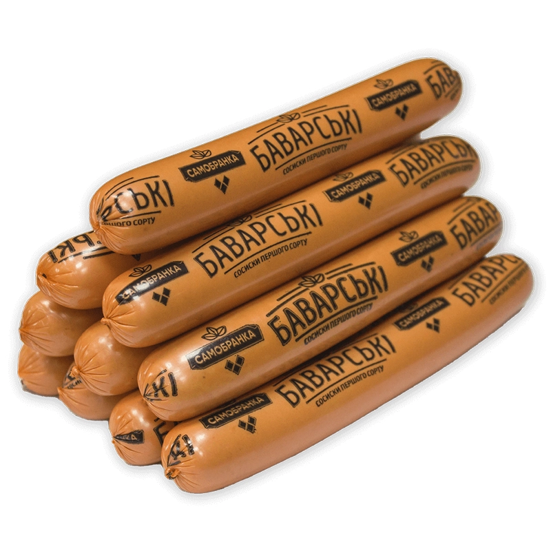 Сосиски варені Баварські 1/г Самобранка