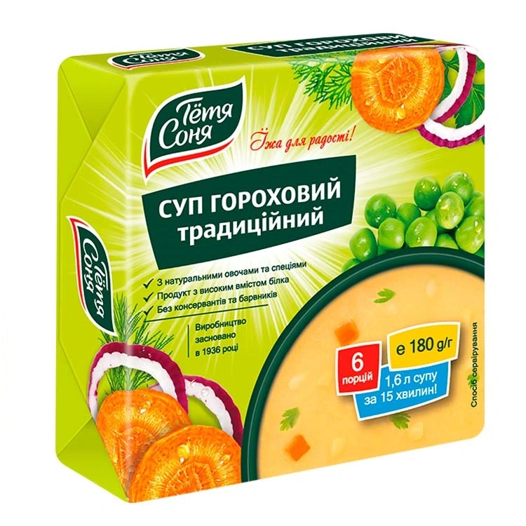 Суп гороховий Традиційний Тетя Соня, 180 г