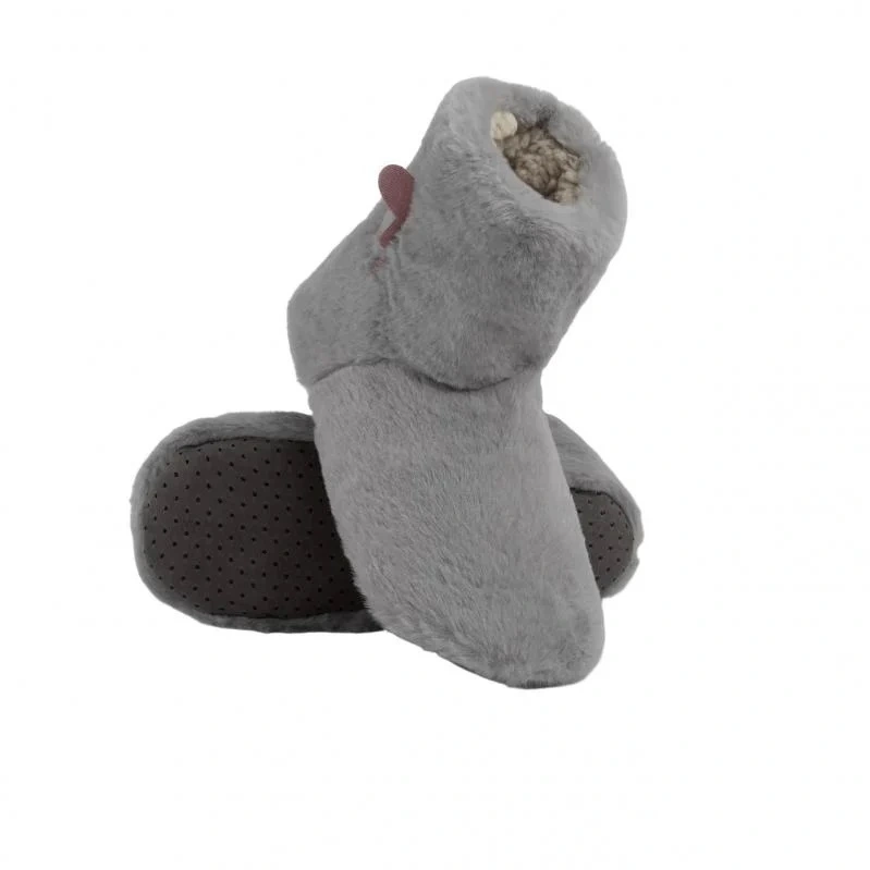 Капці домашні Чобітки жіночі хутрянi з крильцями сірi р.36-37 Twins, пара