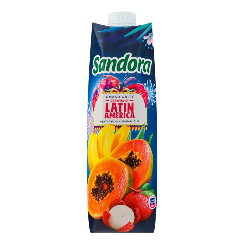 Нектар Банан-папайя-лічі Latin America Sandora, 0.95 л