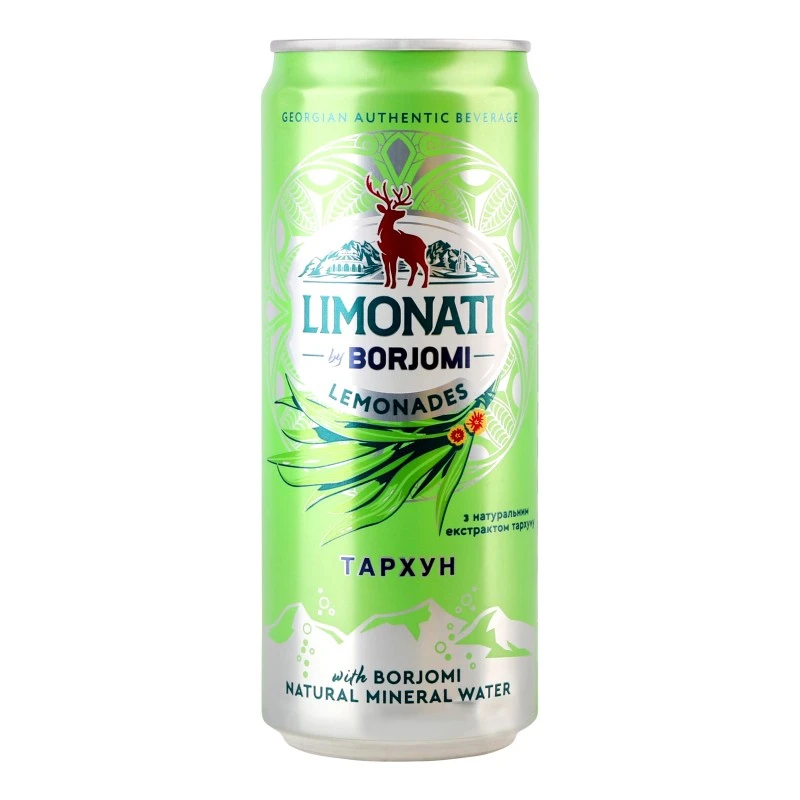 Напій газований Тархун Limonati ж/б Borjomi, 330 мл