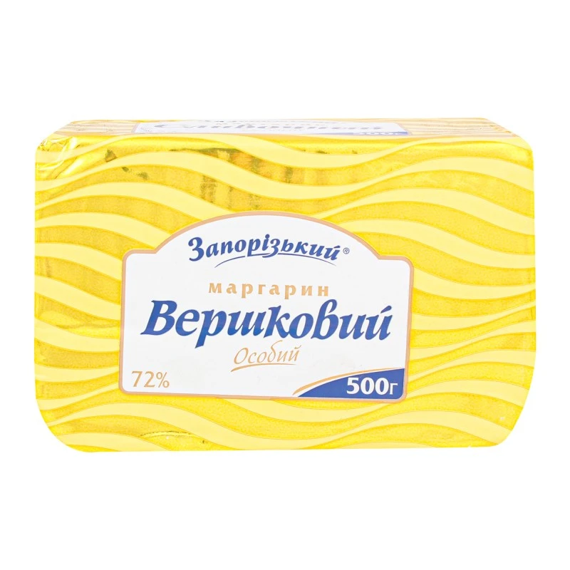 Маргарин 72% Вершковий Особливий Запорізький, 500 г