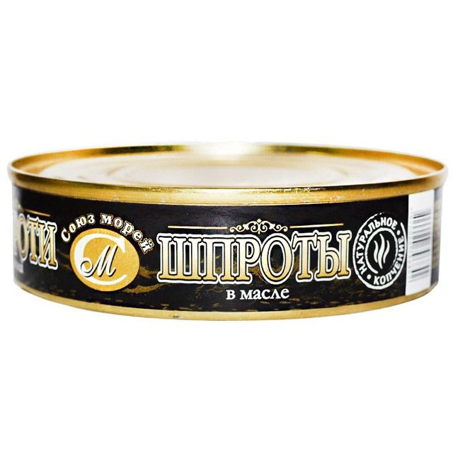 Консервовані шпроти в олії Союз морей, 150 г