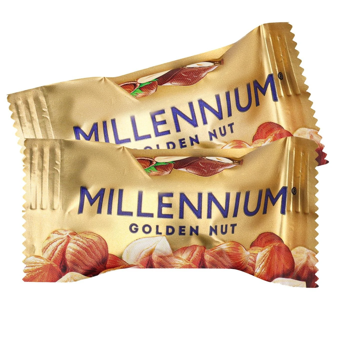 Цукерки Golden Nut з начинкою та цілими горіхами NEW Millennium