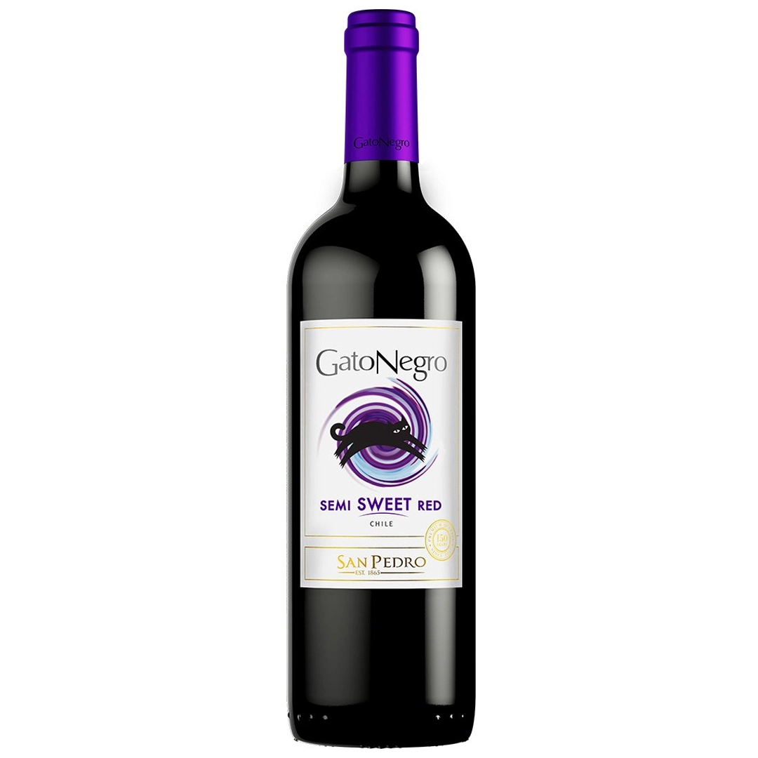 Вино червоне напівсолодке Gato Negro, 0.75 л