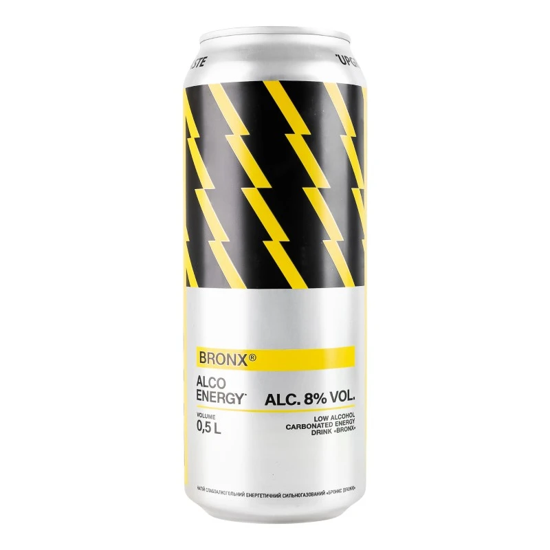 Слабоалкогольний напій енергетичний газований ж/б Bronx, 0.5 л