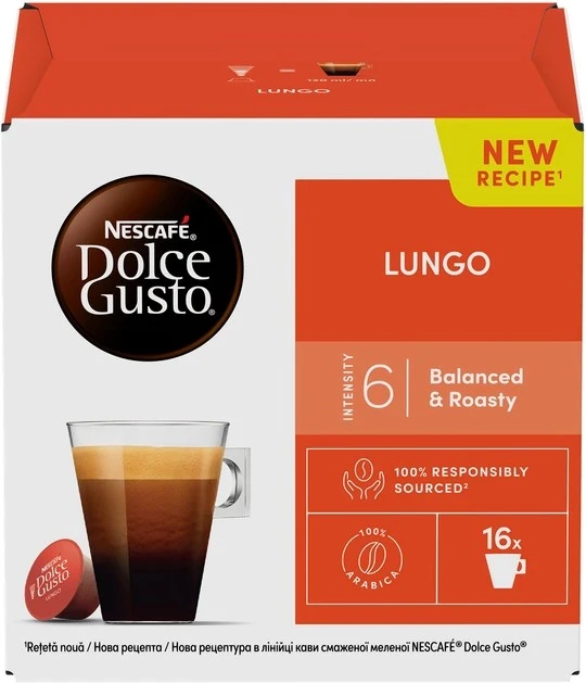 Кава мелена Lungo Dolce Gusto Nescafe, 89.6 г