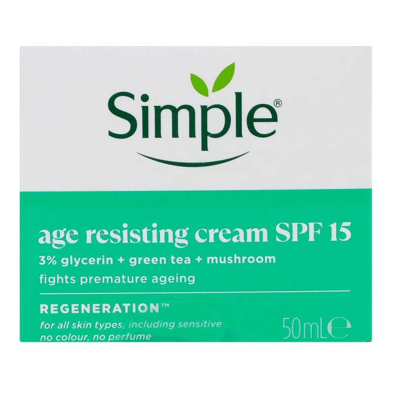 Крем денний регенерувальний проти вікових змін з SPF 15 Simple 50мл