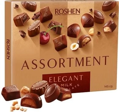 Цукерки шоколадні Elegant Assortment Roshen, 145 г