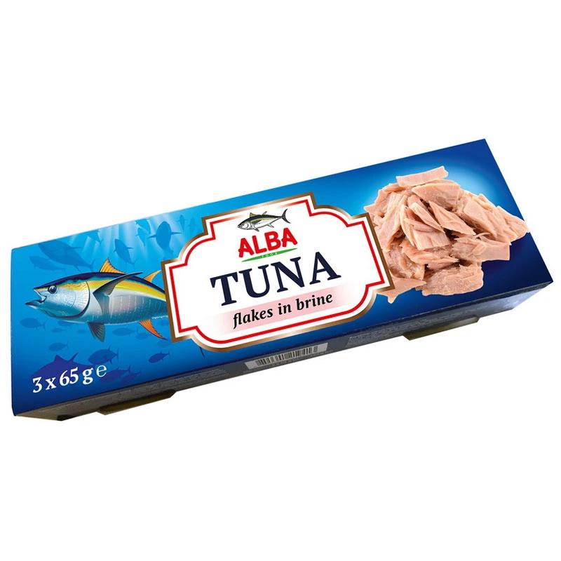 Консервований тунець шматочками у власному Alba Food, 65г*3шт