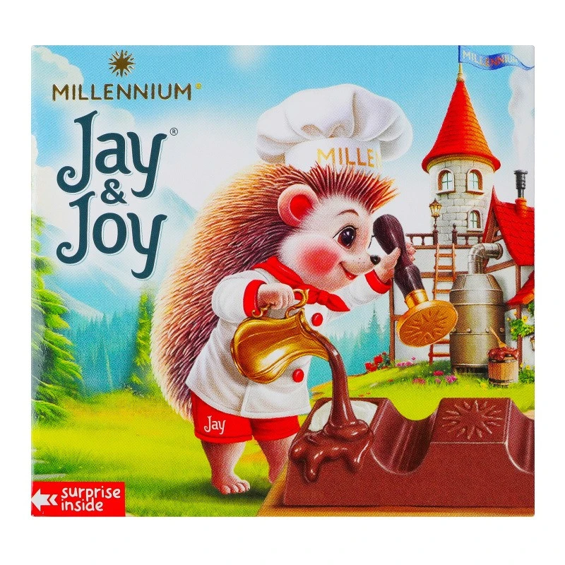 Шоколад молочний з молочною начинкою Jay&amp;Joy к/у 45г
