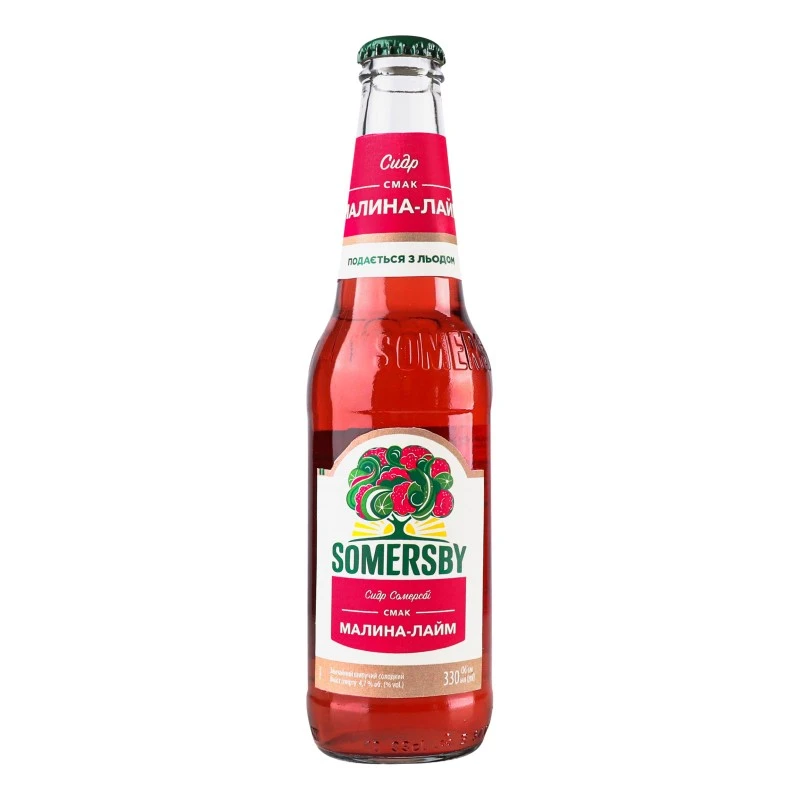 Сидр солодкий Малина-Лайм ж/б Somersby, 0.33 л