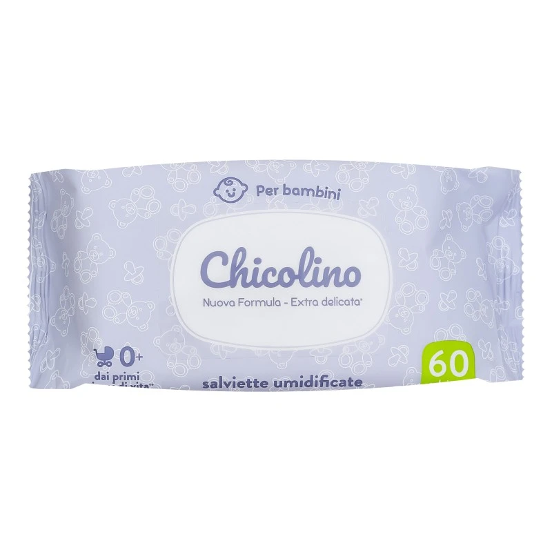 Вологі серветки з перших днів життя Chicolino, 60 шт/уп.