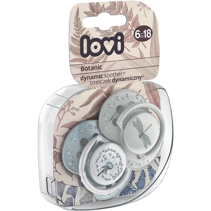 Пустушка силіконова Botanic Boy динамічна 6-18 місяців Lovi, 2 шт/уп.