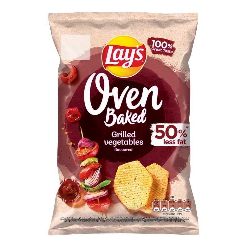 Чіпси картопляні запечені зі смаком овочів гриль Baked Lay&#039;s, 110г