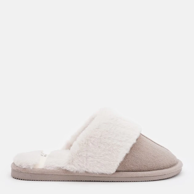 Капці домашні жіночі HS-LUX замшевi з хутряним виворотом мокко р.36-37 Twins, пара