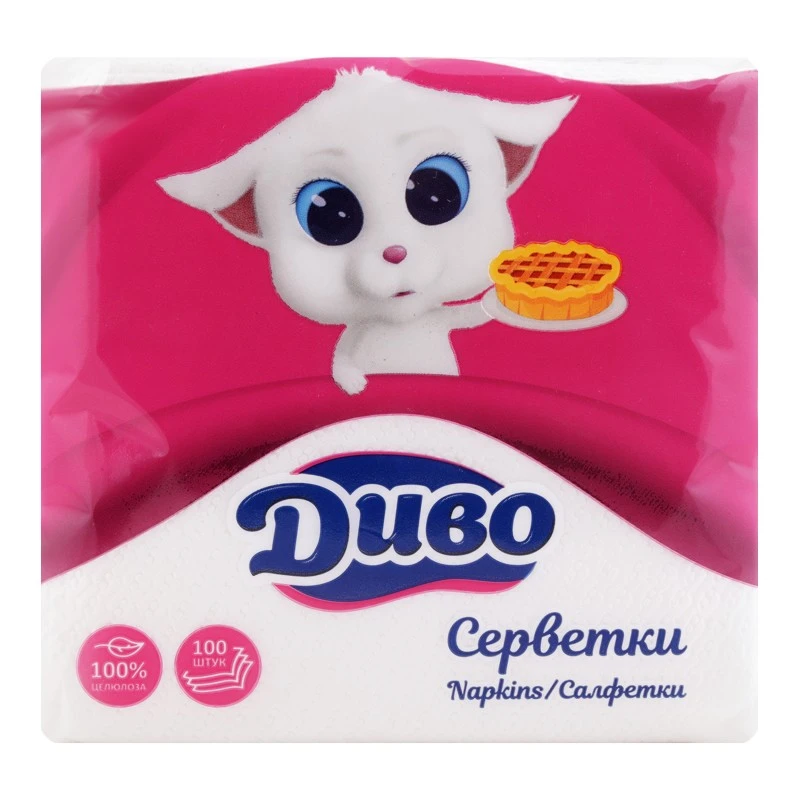 Паперові серветки 240 * 240 Диво, 100 шт/уп.