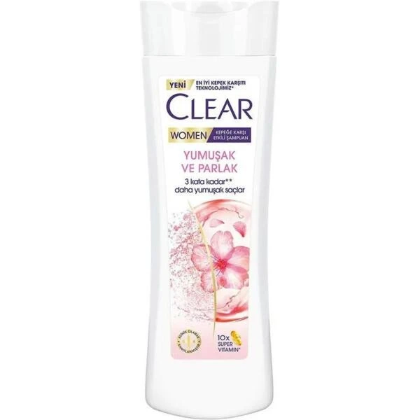 Шампунь проти лупи для жінок м&#039;якість та блиск Clear, 350 мл