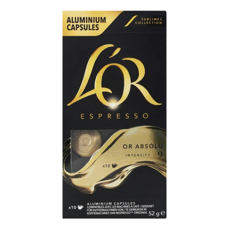 Кава натуральна смажена мелена у капсулах Espresso Or Absolu LOR к/у 52г