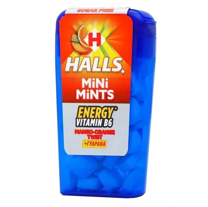 Льодяники зі смаком м&#039;яти та вітаміном В Холлс Міні Мінтс, 12.5 г