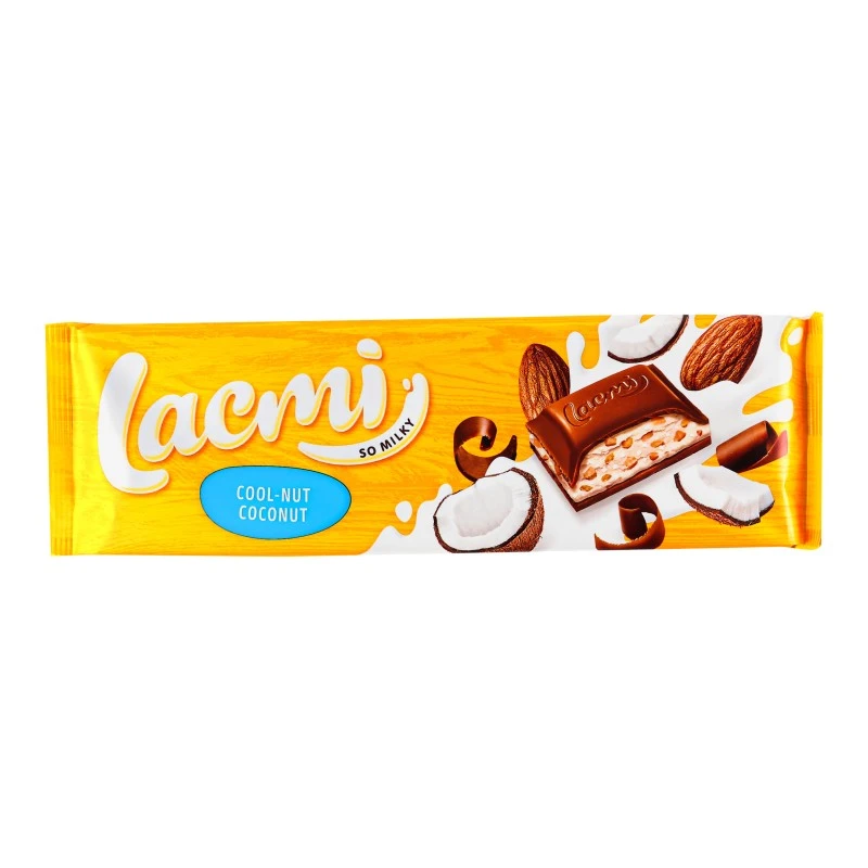 Шоколад молочний з мигдалем кокосовим кремом Cool-Nut Coconut Lacmi Roshen, 280 г