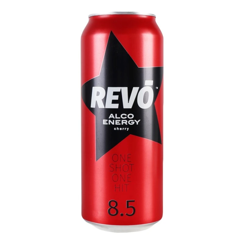 Напій енергетичний 8.5% слабоалкогольний сильногазований Revo з/б 500мл