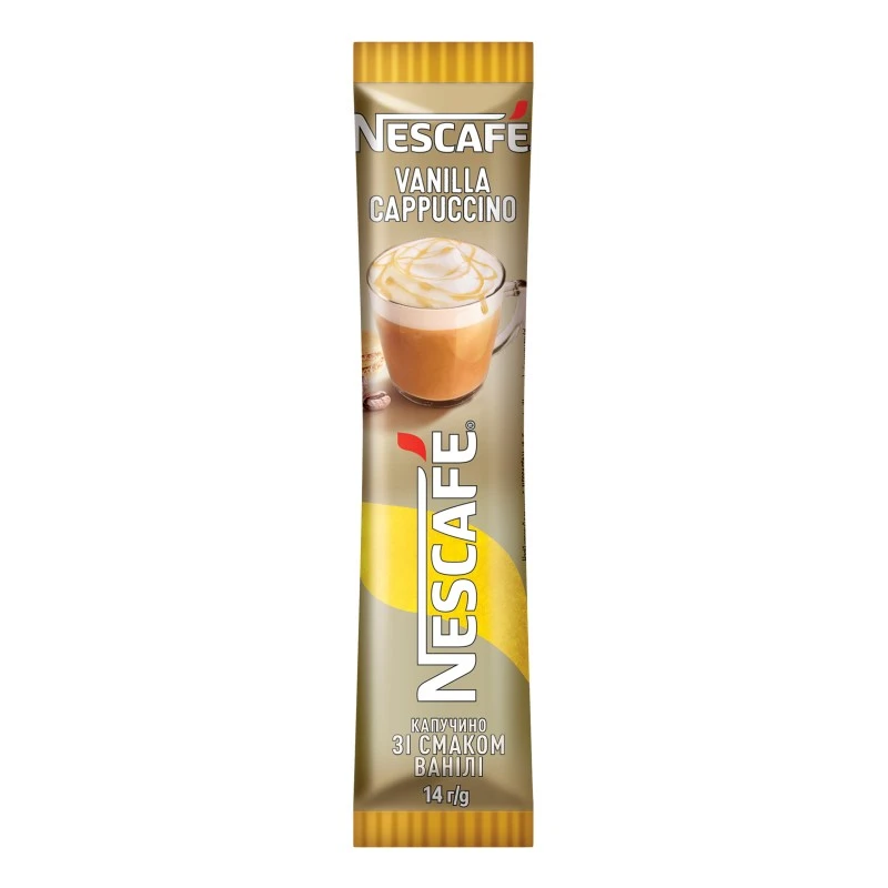 Напій кавовий розчинний  Cappuccino ванілін Nescafe, 14 г