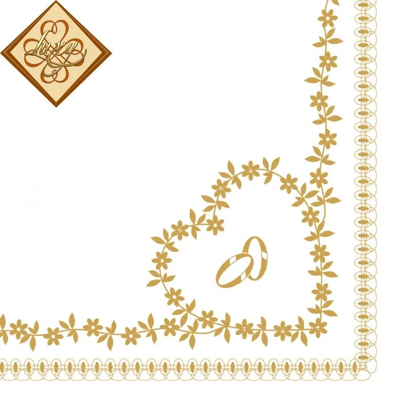 Серветка столова 33*33 см, 3 шари,  Luxy, 18шт