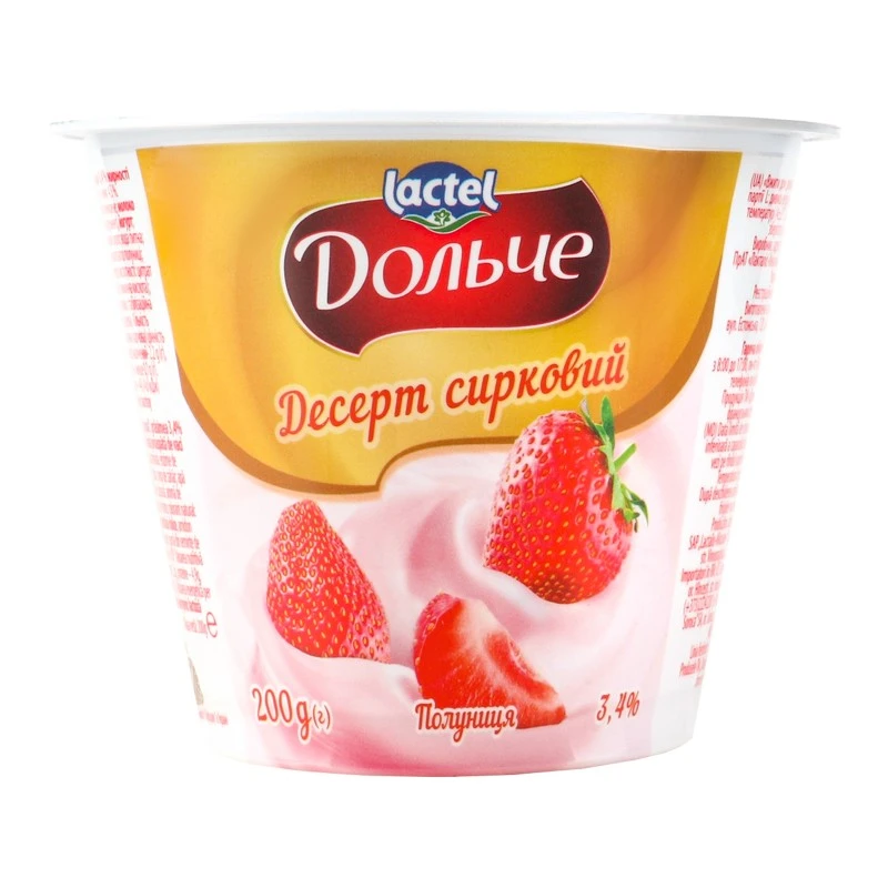 Десерт 3.4% Полуниця Дольче, 200 г