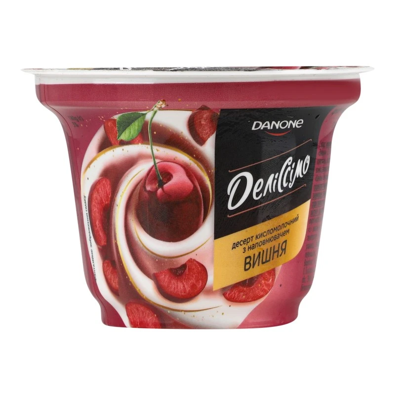 Десерт 3% кисломолочний з наповнювачем Вишня Деліссімо ст 180г