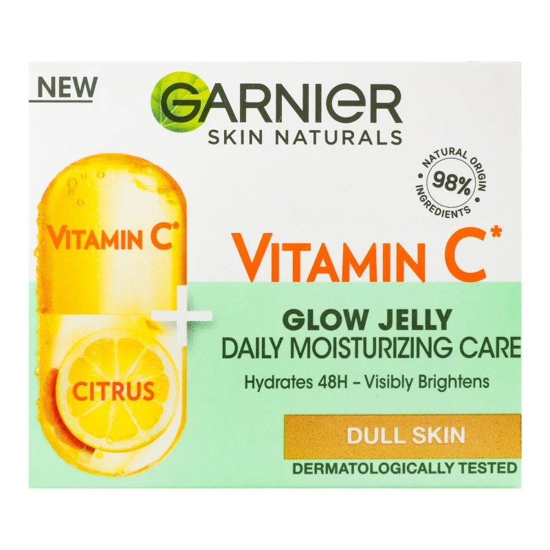 Зволожувальний гель з вітаміном С для тьмяної шкіри обличчя Garnier SN, 50 мл