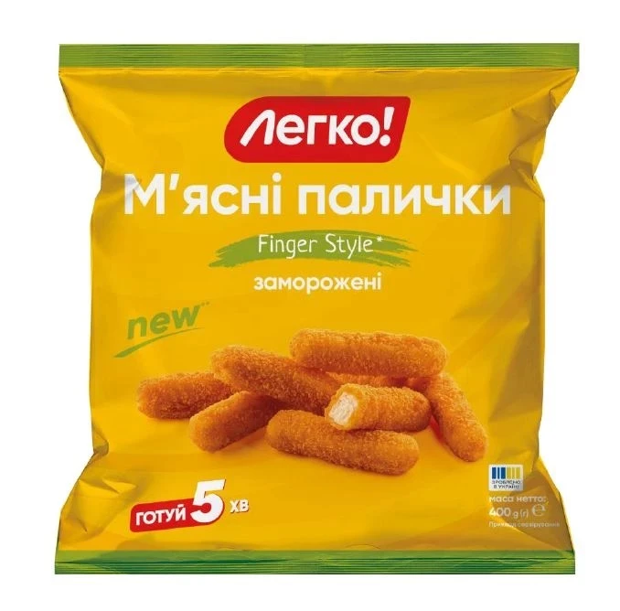 Палички м&#039;ясні заморожені Finger style Легко! м/у 400г