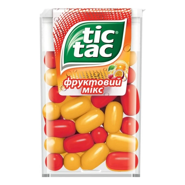 Драже фруктовий мікс Тіс-Тас, 18 г